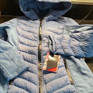 Reebok Kids Light Blue Hooded Puffer Coat